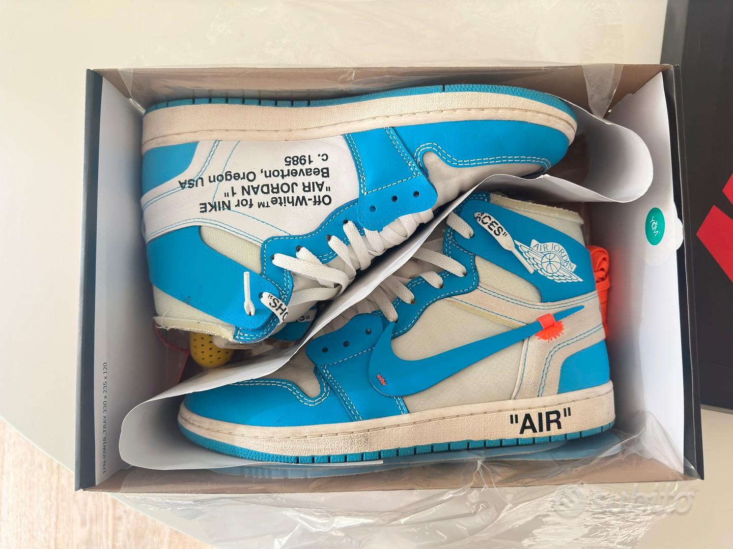 Jordan 1 x off white azzurre hotsell