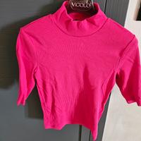 T-shirt a righe fucsia Zara taglia S