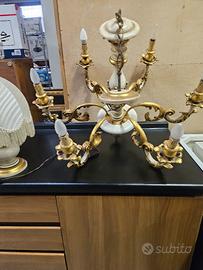 lampadario  con  abat jour 