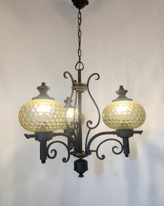 Splefido lampadario vintage a 3 luci