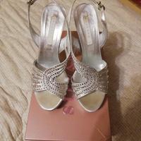 Sandali cerimonia argento