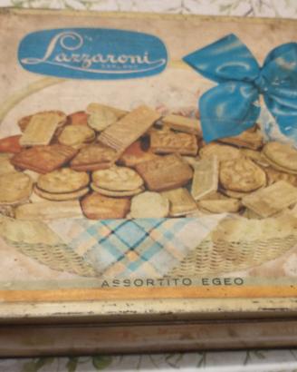Scatola vintage latta, Lazzaroni 
