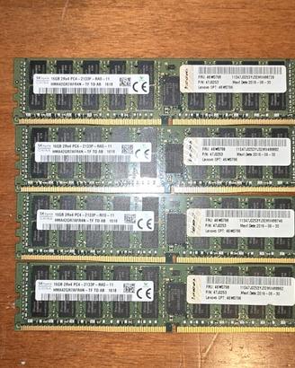 Banchi Memorie LENOVO 4x16 gb RDIMM 64gb 2133mhz