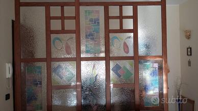 Interparete in vetro  colorato  modello Venezia