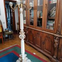 Attaccapanni in legno bianco e Ottone anni 50 vint