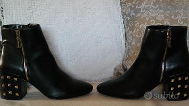 Twinset stivaletti nero pelle con borchie oro N°40