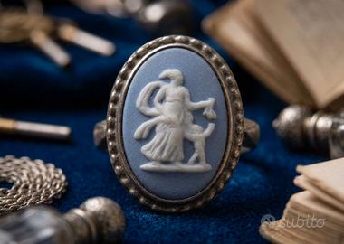 Wedgwood argento sterling anello neoclassico diasp