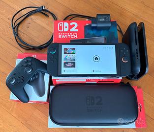 Nintendo Switch 2 + Pro Controller + Custodia