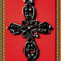 CIONDOLO *NUOVO* CROCE GOTICA *STILE ANTICATO*