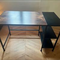 Scrittoio stile vintage industriale, legno/metallo