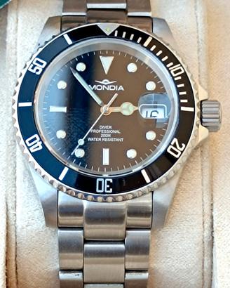 Raro Mondia Submariner vintage Swiss Made