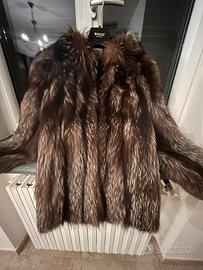 Pelliccia vera volpe argentata vintage