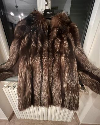 Pelliccia vera volpe argentata vintage