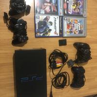 Play Station 2 + 4 Videogiochi + 4 Joystick + Cavi