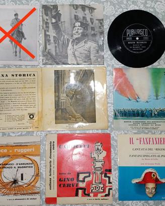 mini lotto vinili Duce Benito Mussolini