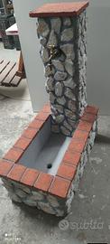 fontana da  giardino in polistirene e cemento 