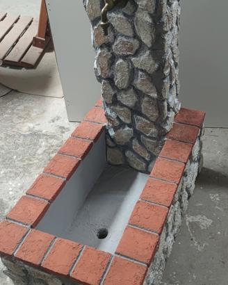 fontana da  giardino in polistirene e cemento 