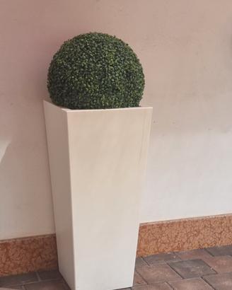 vaso arredo con pianta finta inclusa