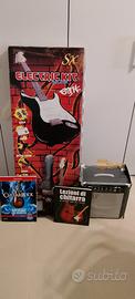 Chitarra elettrica sx con ampli
