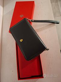 portafogli Ferrari in pelle nera
