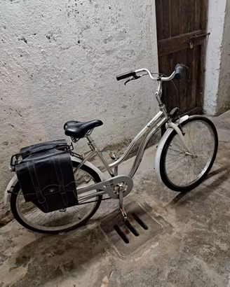 Ricicletta - City Bike donna - con borse ecopelle