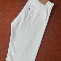 Pantaloncino levi’s 501 panna w32 100% cotone