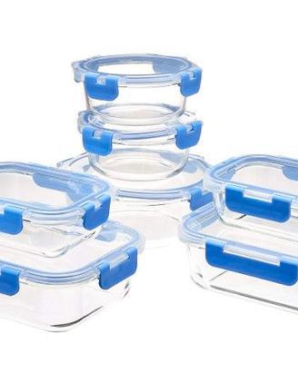Contenitori in Vetro per Alimenti con coperchi blo