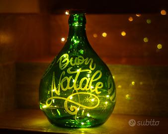 Damigiana 5L natalizia con palline e Buon Natale