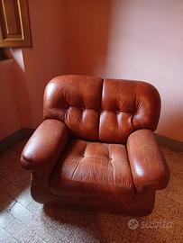 Grande poltrona in pelle