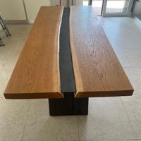 Tavolo design - legno/ghisa - ristorante stellato