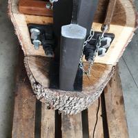 Design - incudine binario ferrovia nel legno