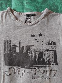Maglia maniche lunghe grigia N. Y. city