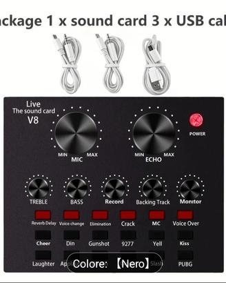 scheda audio effetti sonori effetti mixer