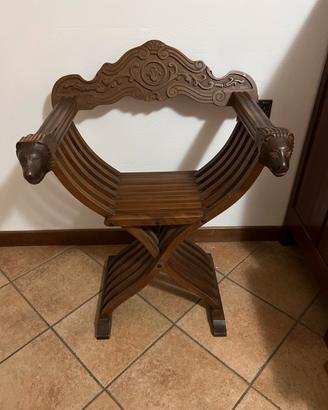 Sedia pieghevole testa di leoni
