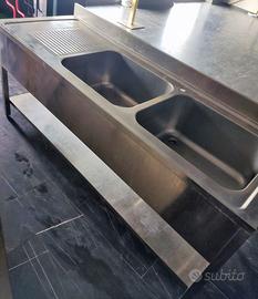 lavello due vasche acciaio