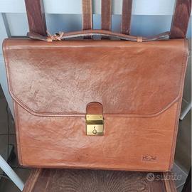 Cartella ufficio pelle vintage Conte Max anni 90
