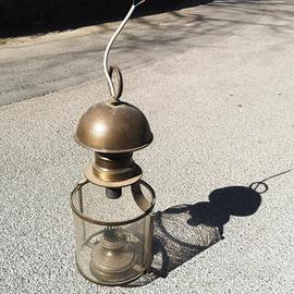 lampade lampadari lumi antichi ottone e vetro