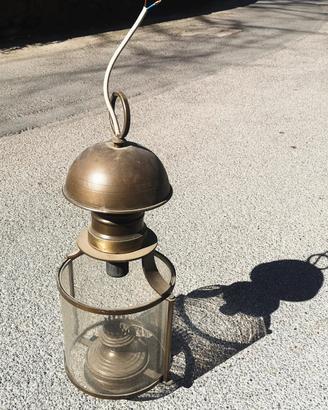 lampade lampadari lumi antichi ottone e vetro
