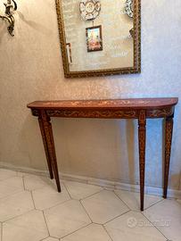 Consolle legno intarsiato.SOLO RITIRO
