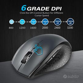 TECKNET Mouse Wireless, 3200 DPI Mouse Senza Fili