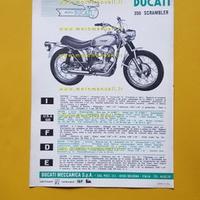 Ducati 350 SCRAMBLER 1967 depliant originale