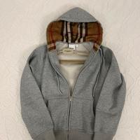 Felpa grigia con zip Burberry