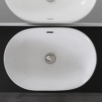 Lavabo da incasso, ceramica 60x40 cm