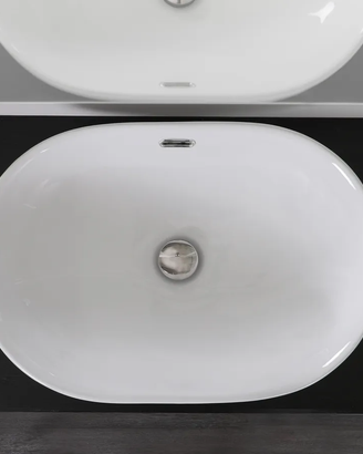 Lavabo da incasso, ceramica 60x40 cm