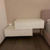 Mobile componibile / comodini legno bianco