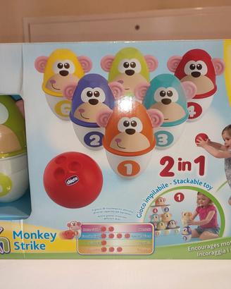 Gioco bowling chicco monkey strike