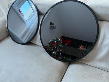 Specchio rotondo nero fumè