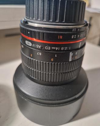 obiettivo samyang 14.mm. nikon 