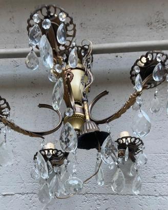 Lampadario barocco italiano seconda metà 900