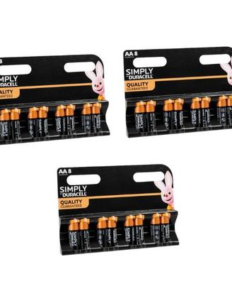 Duracell Simply Alcaline Stilo AA  Blister 24 Batt